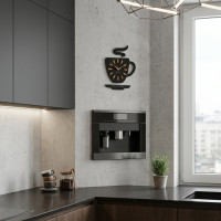 Nástenné kuchynské hodiny z dreveného hrnčeka Flexistyle z20-1d-dx-eco